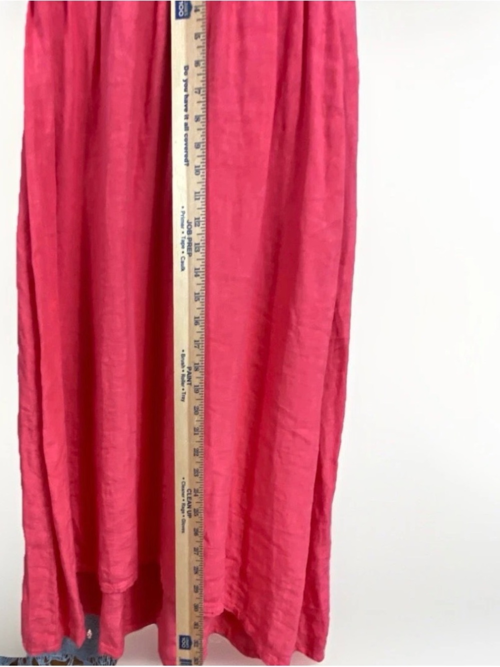 120% Lino Italian Linen Dress Women’s M Sleeveless Coral Maxi Size 46 US 10 / 12 - Picture 6 of 11